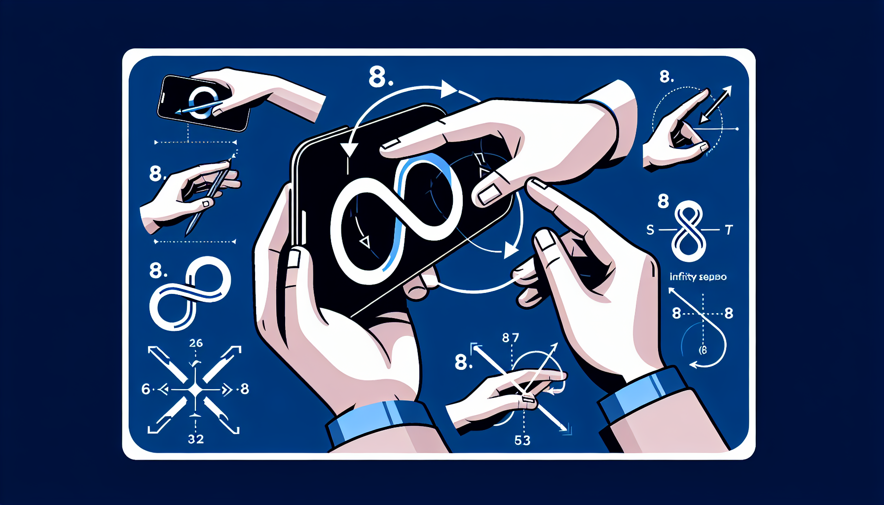 Compass calibration figure-8 motion pattern diagram