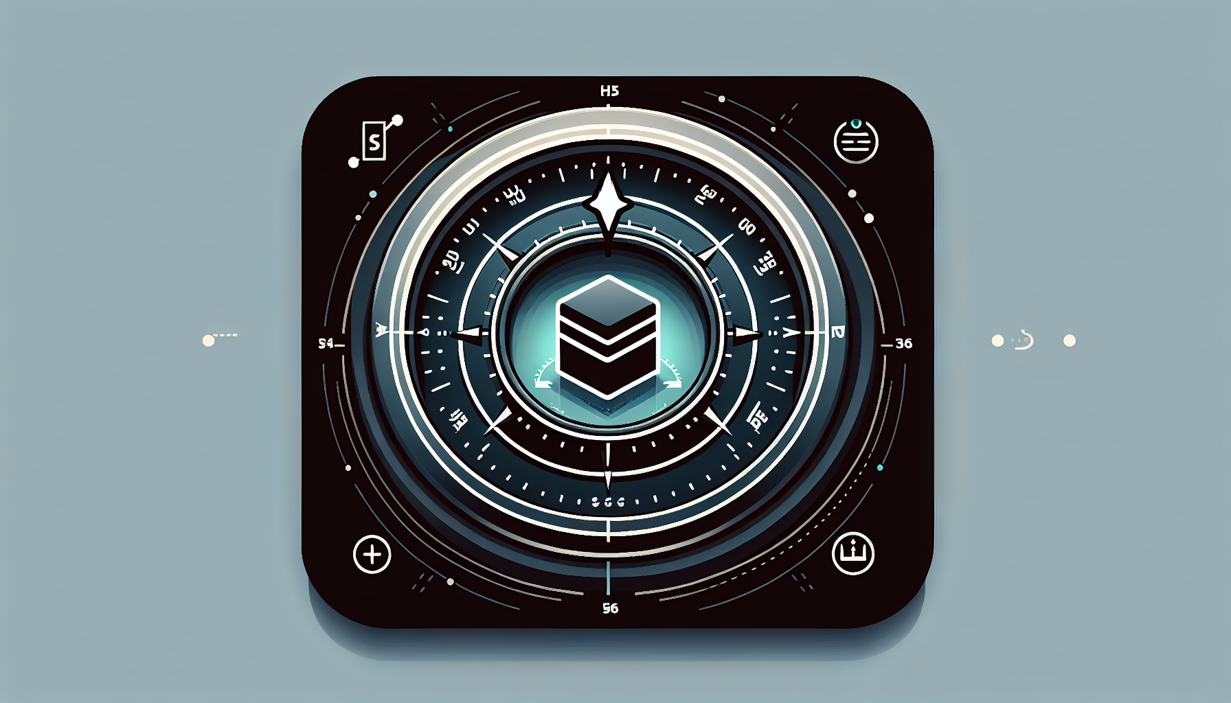 Qibla compass showing direction to Mecca and Kaaba
